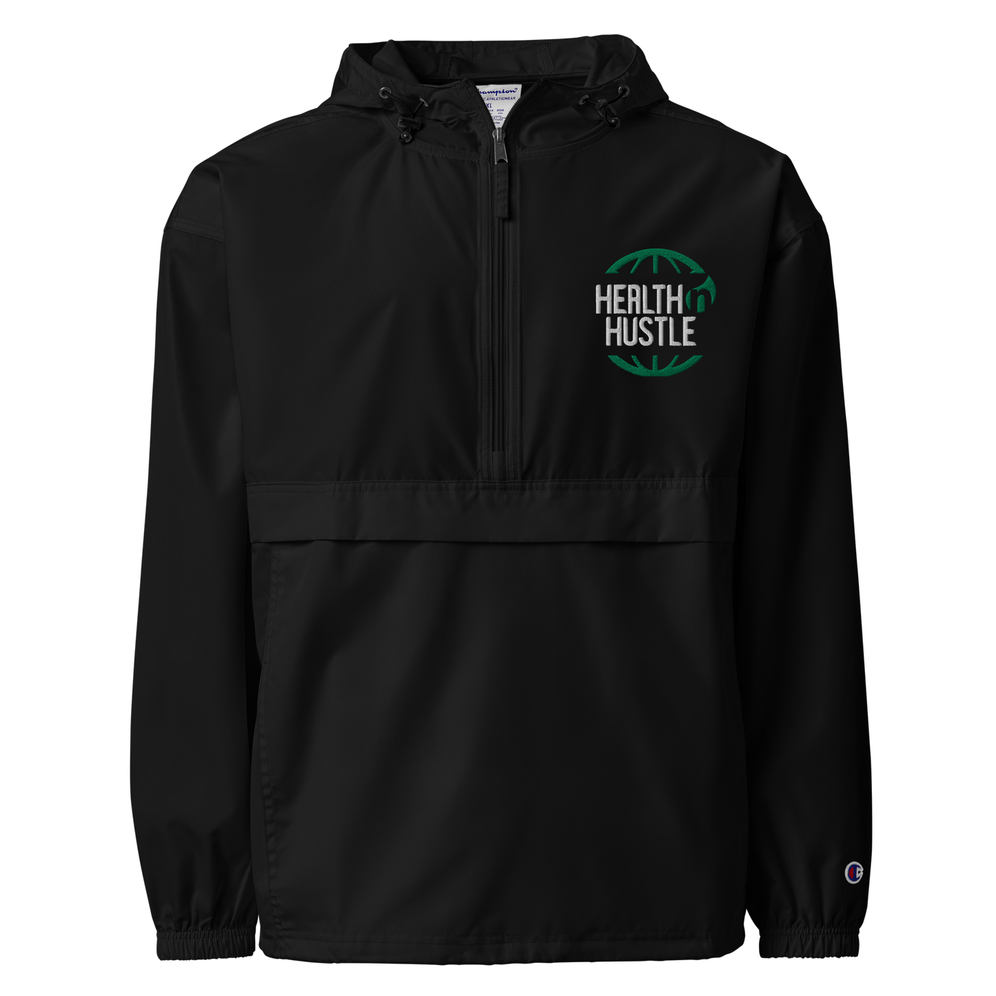 Health n Hustle + Champion Embroidered Packable Jacket